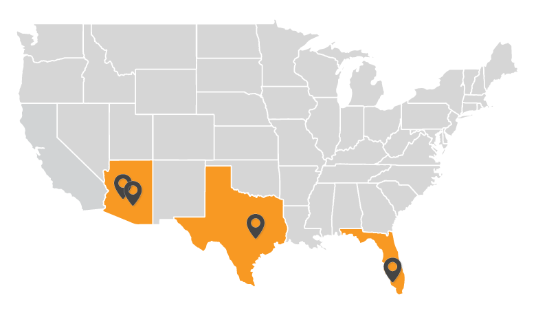 AeroGuard US Locations Map